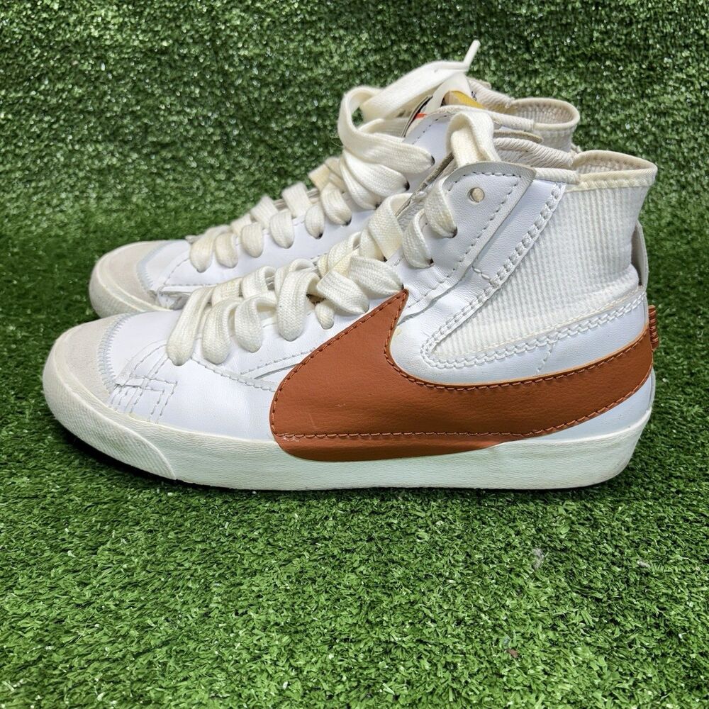 Nike Blazer Mid '77 Jumbo White Dark Russet Brown DD3111-101 Mens Size 9.5 US